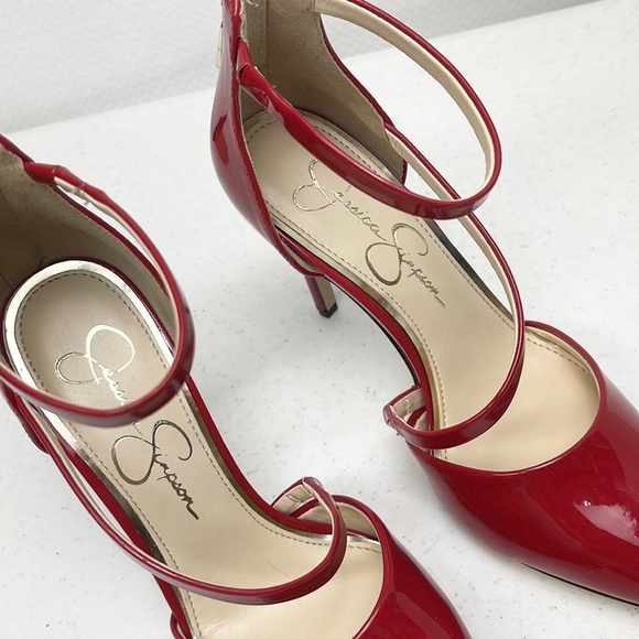Jessica Simpson Crossover Red High Heels - Picture 7 of 12